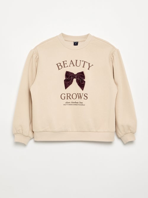 Sweatshirt met lange mouwen en strik - Kiabi Sweatshirt met lange mouwen en strik - Kiabi