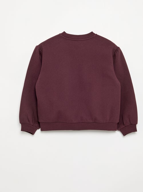 Sweatshirt met lange mouwen en strik - Kiabi