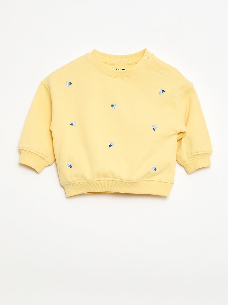 Sweatshirt met lange mouwen Geel - Kiabi