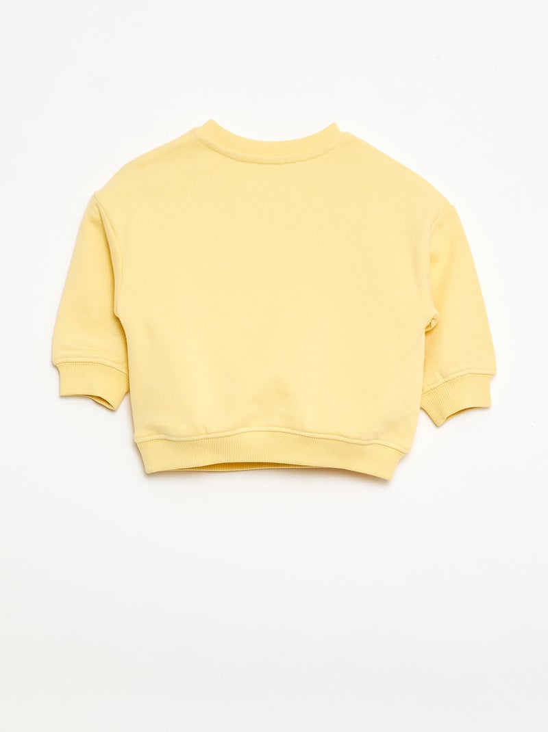 Sweatshirt met lange mouwen Geel - Kiabi
