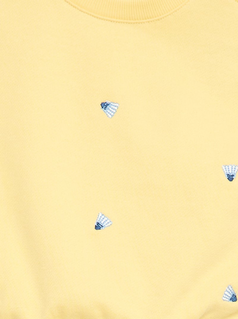 Sweatshirt met lange mouwen Geel - Kiabi