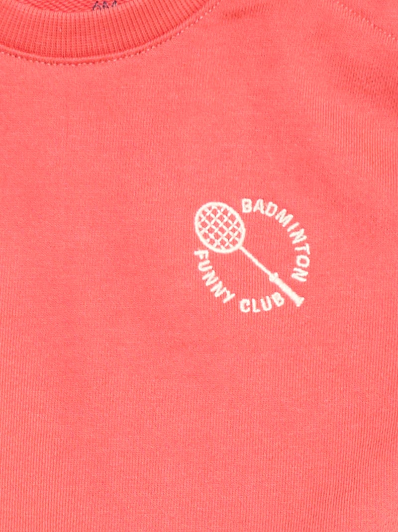 Sweatshirt met lange mouwen Rood - Kiabi