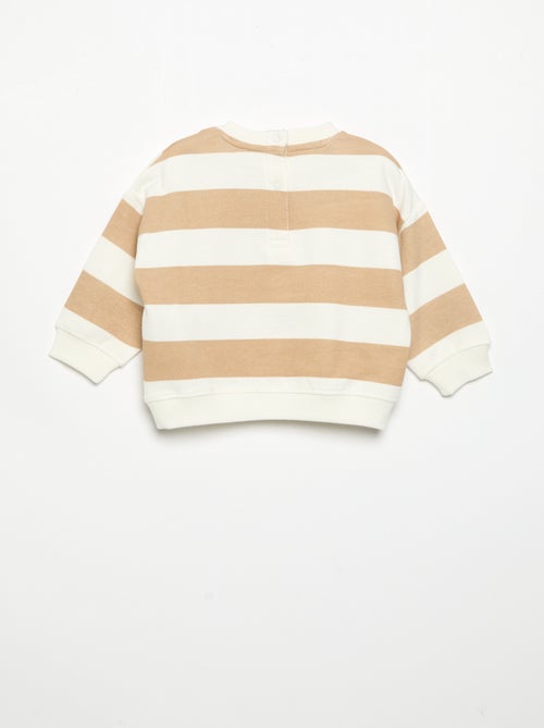 Sweatshirt met lange mouwen van fleece met animatie - Kiabi