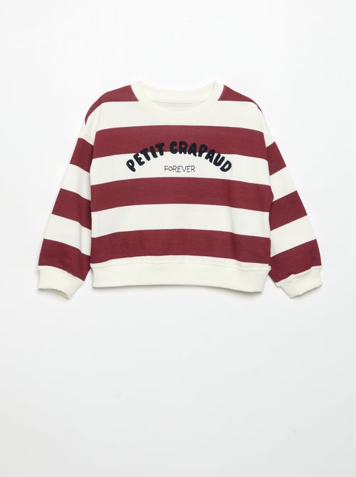 Sweatshirt met lange mouwen van fleece met animatie - Kiabi
