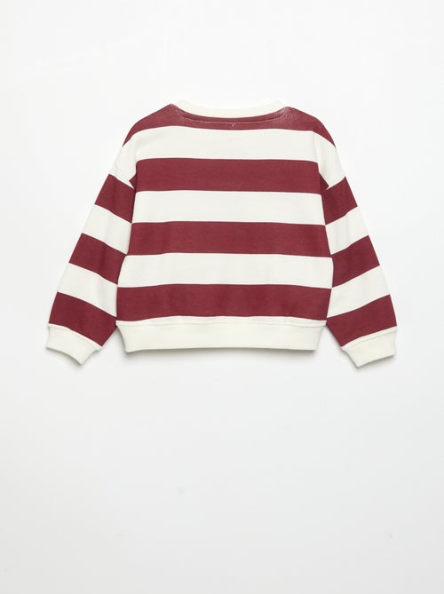Sweatshirt met lange mouwen van fleece met animatie - Kiabi