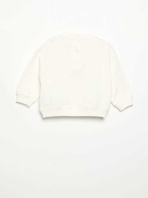 Sweatshirt met lange mouwen van fleece met animatie - Kiabi