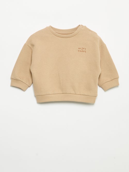 Sweatshirt met lange mouwen van molton - Kiabi