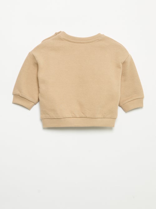 Sweatshirt met lange mouwen van molton - Kiabi