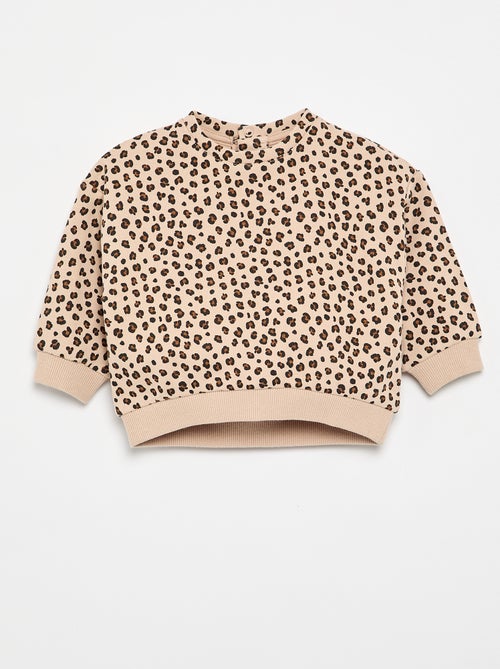 Sweatshirt met motief van molton - Kiabi