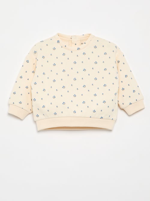 Sweatshirt met motief van molton - Kiabi