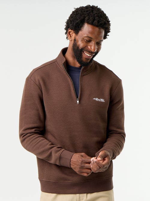 Sweatshirt met opstaande kraag - Kiabi