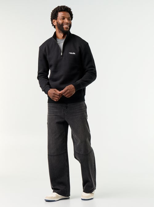 Sweatshirt met opstaande kraag - Kiabi
