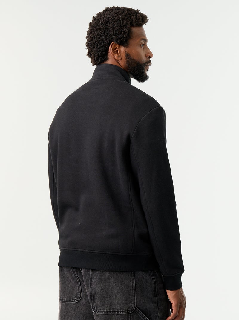 Sweatshirt met opstaande kraag Zwart - Kiabi