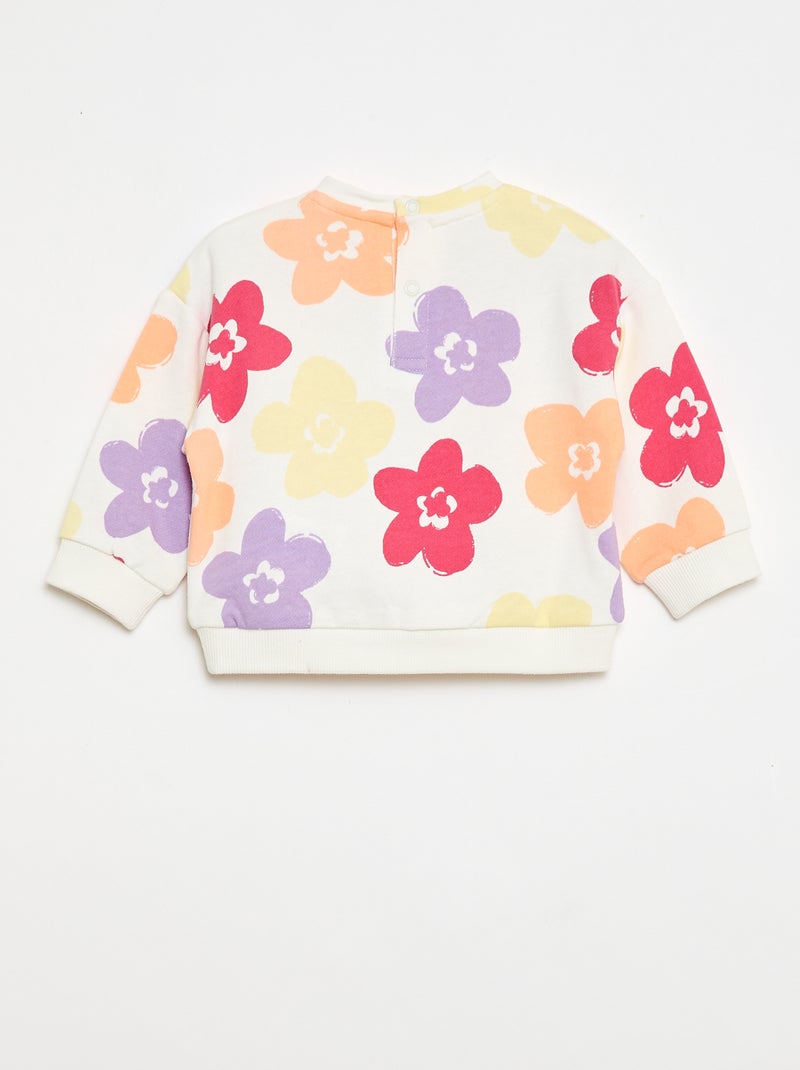 Sweatshirt met print Biege - Kiabi