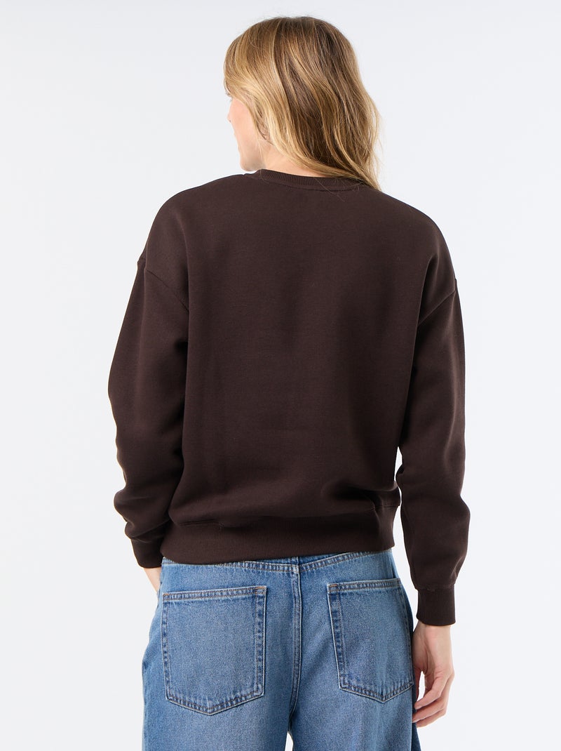 Sweatshirt met print Bruin - Kiabi