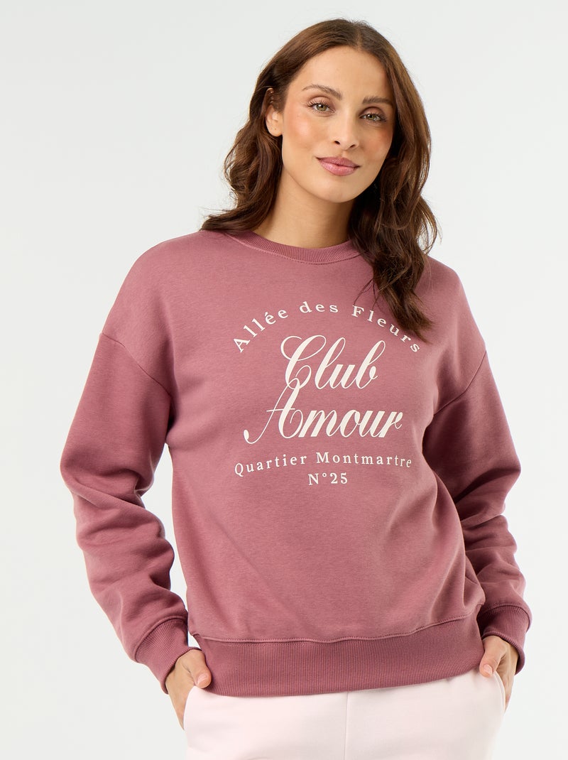 Sweatshirt met print Rose - Kiabi