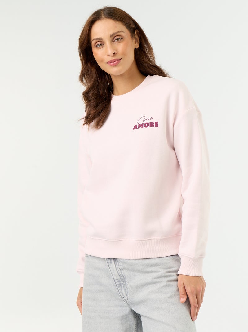 Sweatshirt met print Rose - Kiabi