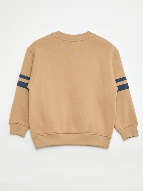 Sweatshirt met print van geruwde fleece - Kiabi
