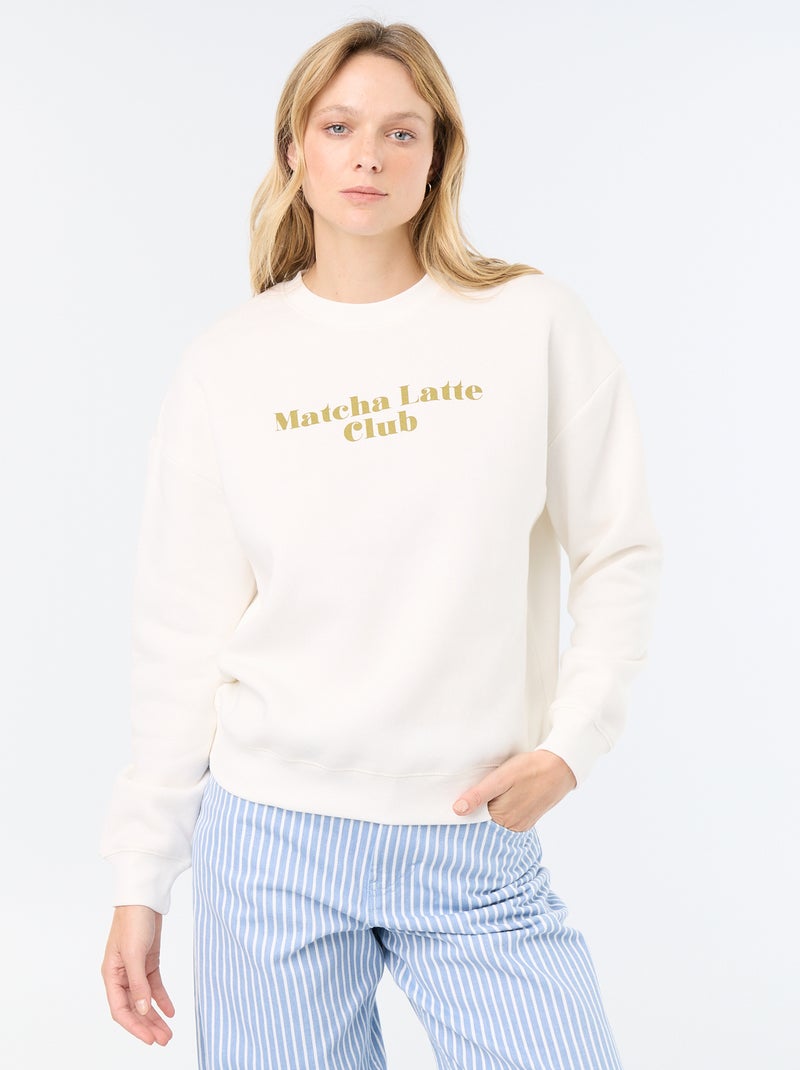 Sweatshirt met print Wit - Kiabi