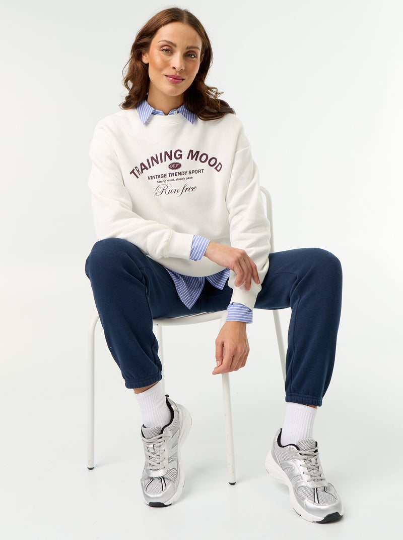 Sweatshirt met print Wit - Kiabi