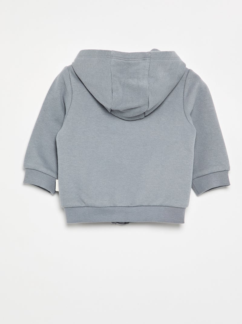 Sweatshirt met rits en capuchon Blauw - Kiabi