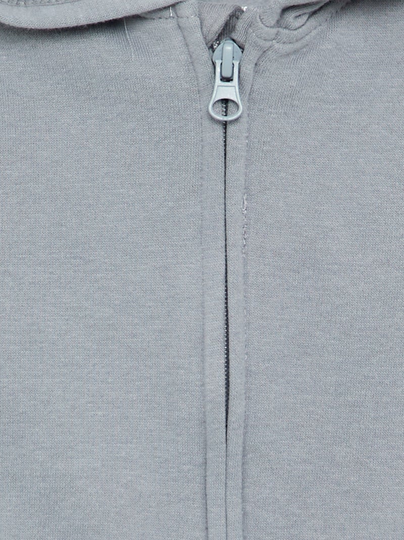 Sweatshirt met rits en capuchon Blauw - Kiabi