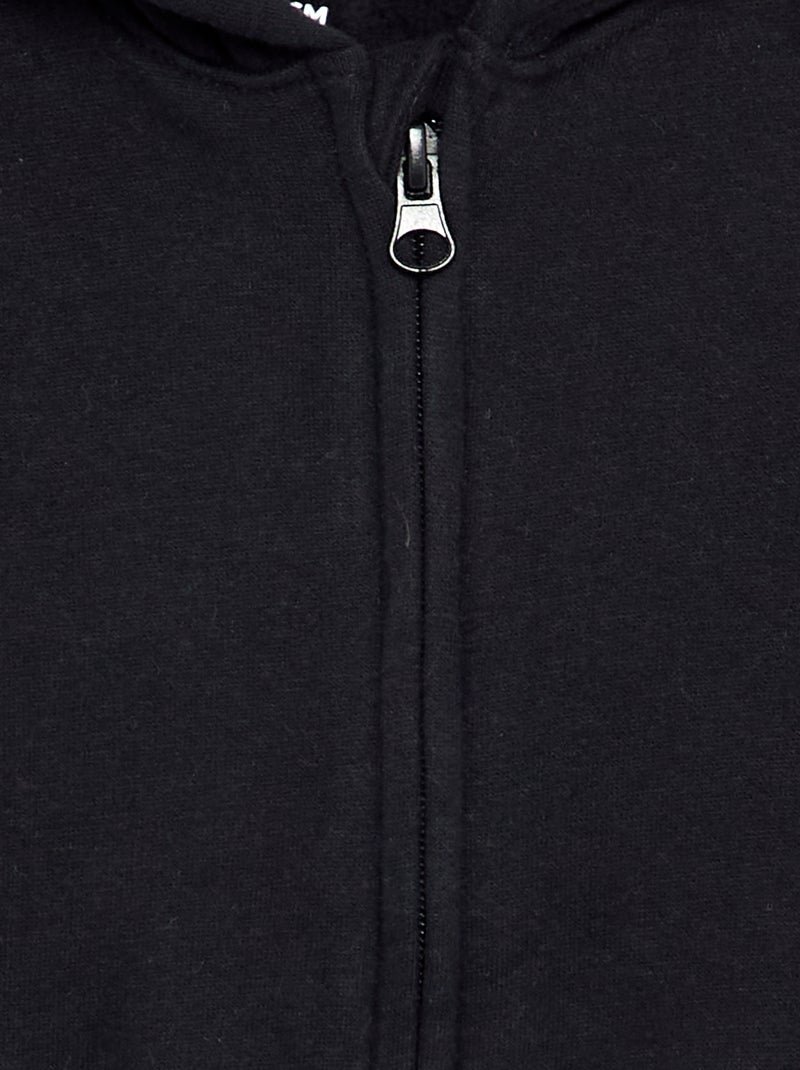 Sweatshirt met rits en capuchon Zwart - Kiabi