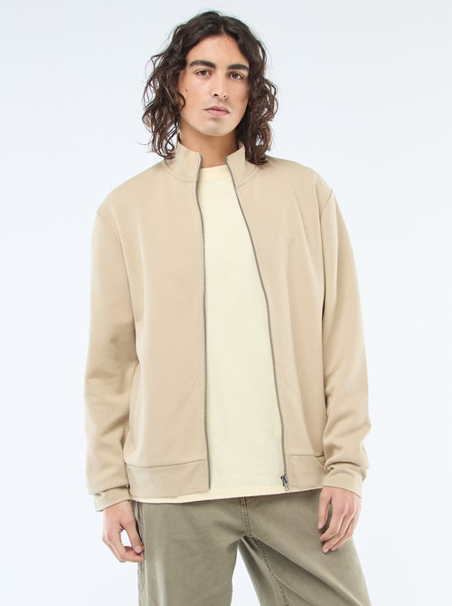 Sweatshirt met rits en opstaande kraag - Kiabi