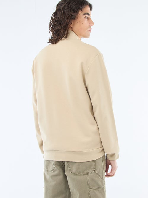 Sweatshirt met rits en opstaande kraag - Kiabi