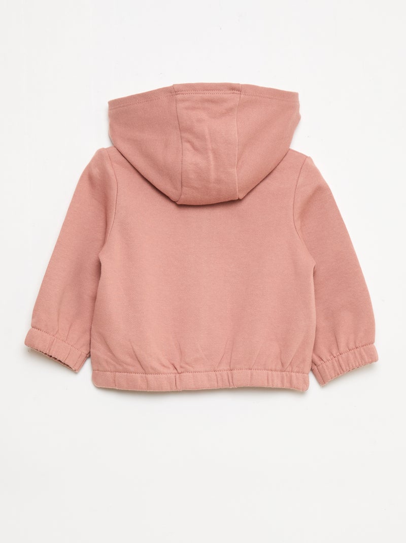 Sweatshirt met rits van french terry Rose - Kiabi
