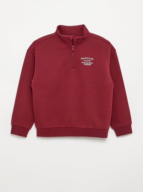 Sweatshirt met ritskraag - Kiabi
