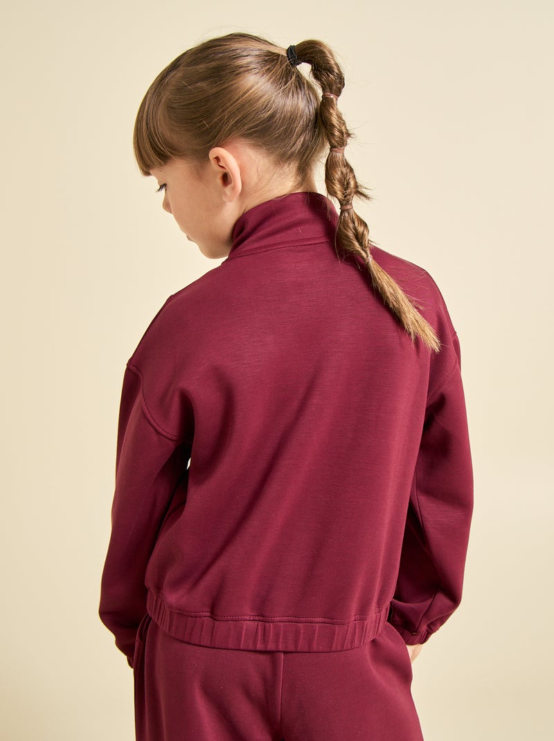 Sweatshirt met ritskraag Rood - Kiabi