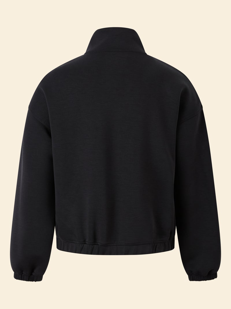 Sweatshirt met ritskraag Zwart - Kiabi