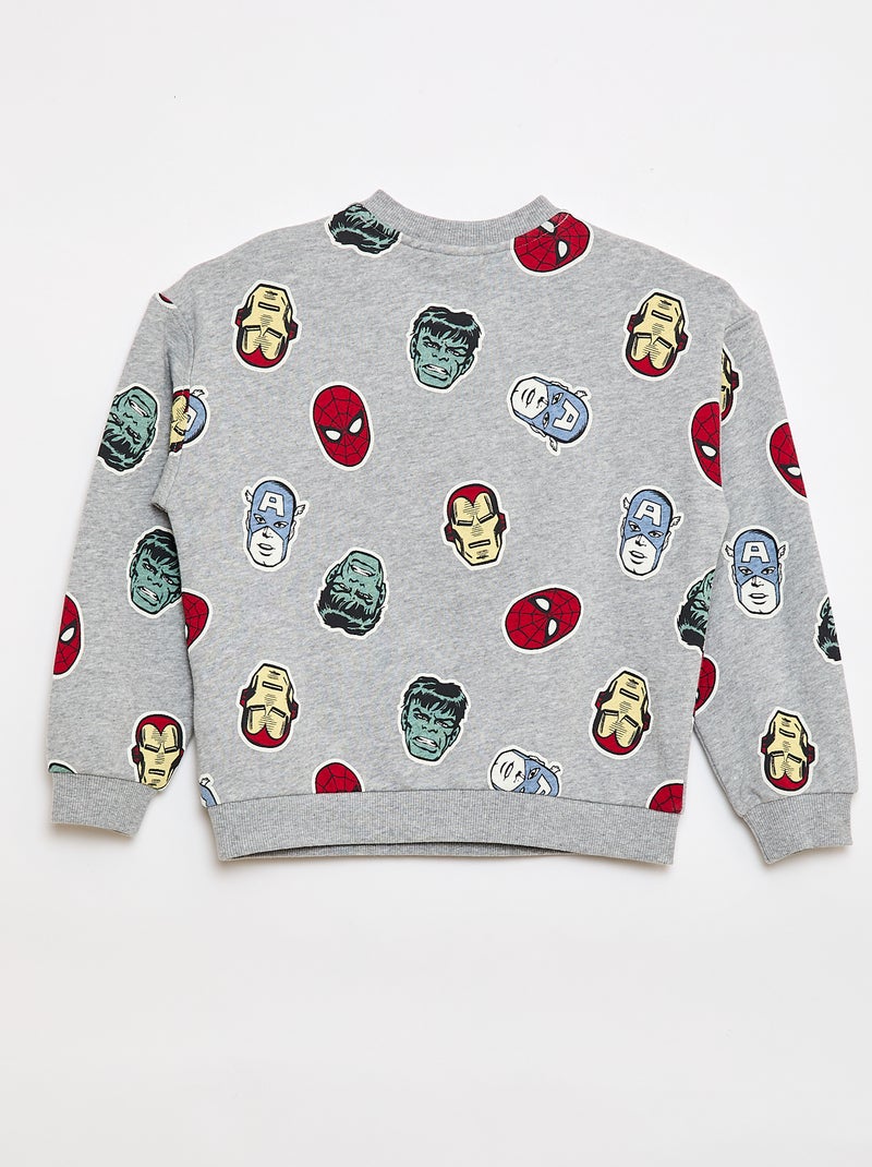 Sweatshirt met 'Spider-Man'-print - Makkelijk aan te trekken collectie Grijs - Kiabi