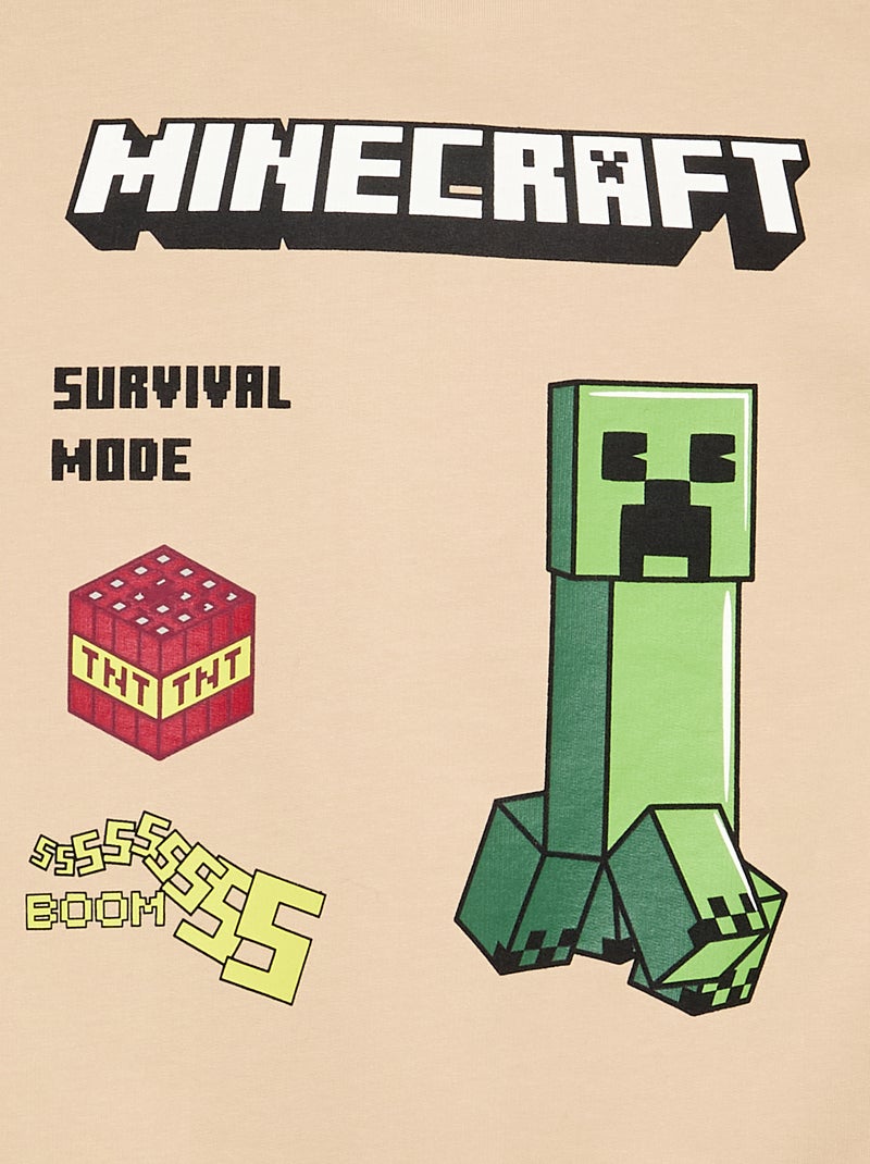 Sweatshirt 'Minecraft' met lange mouwen Biege - Kiabi