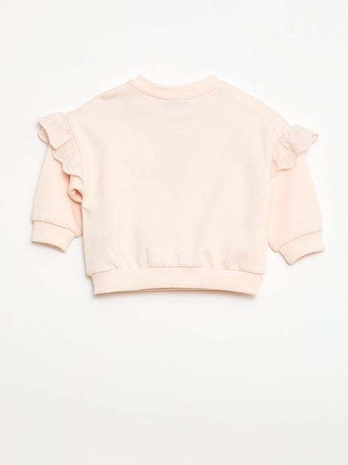 Sweatshirt 'Minnie' 'Disney' met lange mouwen en geborduurde volants - Kiabi