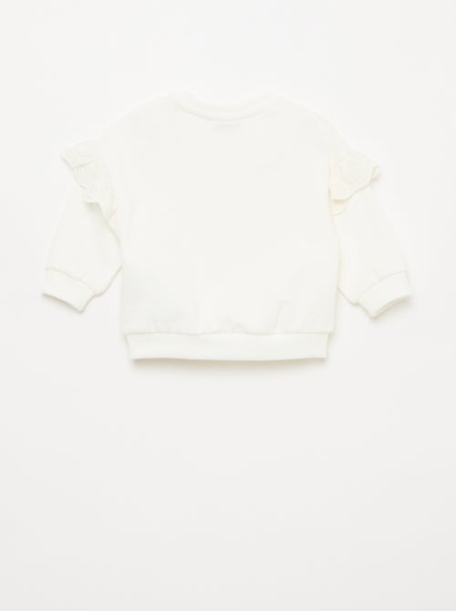 Sweatshirt 'Minnie' 'Disney' met lange mouwen en geborduurde volants - Kiabi