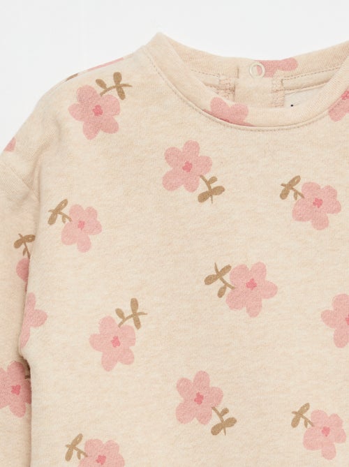 Sweatshirt van fleece met motief - Kiabi