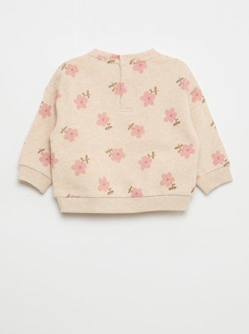 Sweatshirt van fleece met motief - Kiabi