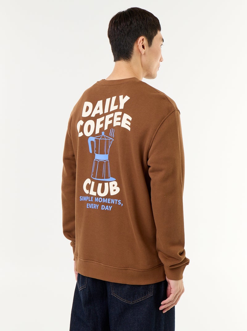 Sweatshirt van French Terry Bruin - Kiabi