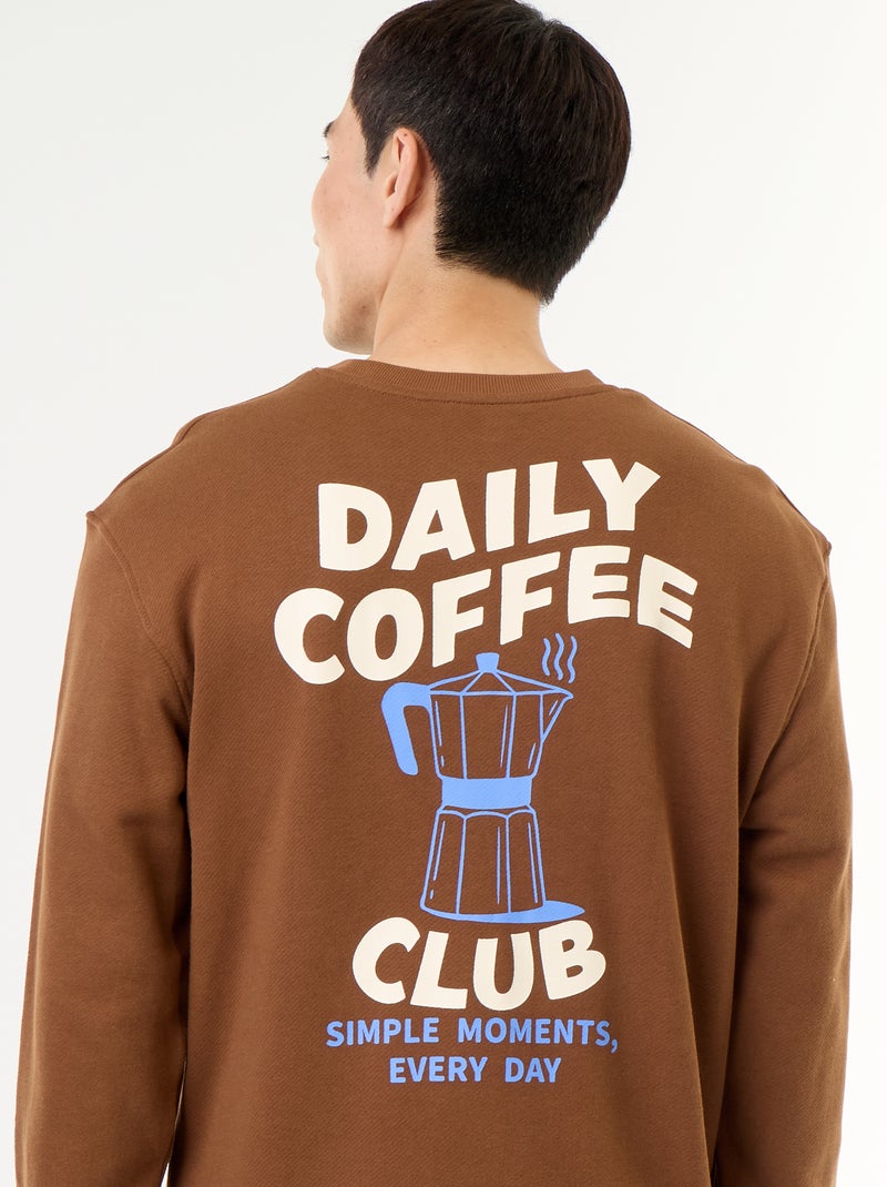 Sweatshirt van French Terry Bruin - Kiabi