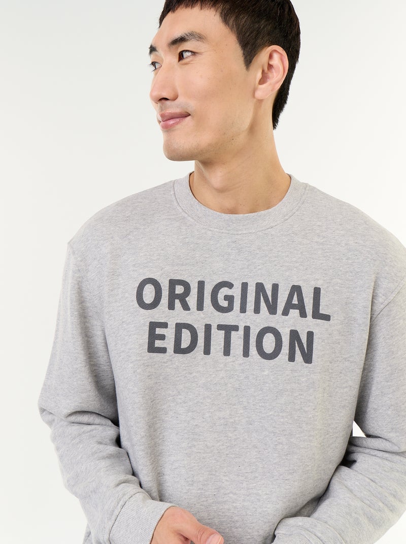 Sweatshirt van French Terry Grijs - Kiabi