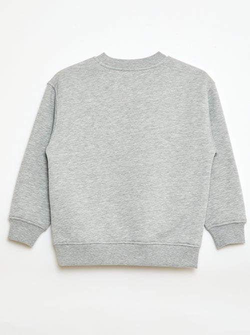 Sweatshirt van joggingstof met fluwelen print - Kiabi