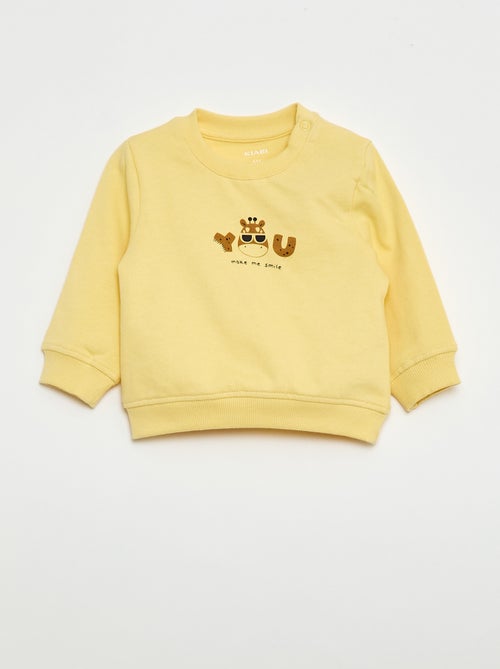 Sweatshirt van lichte joggingstof met print - Kiabi