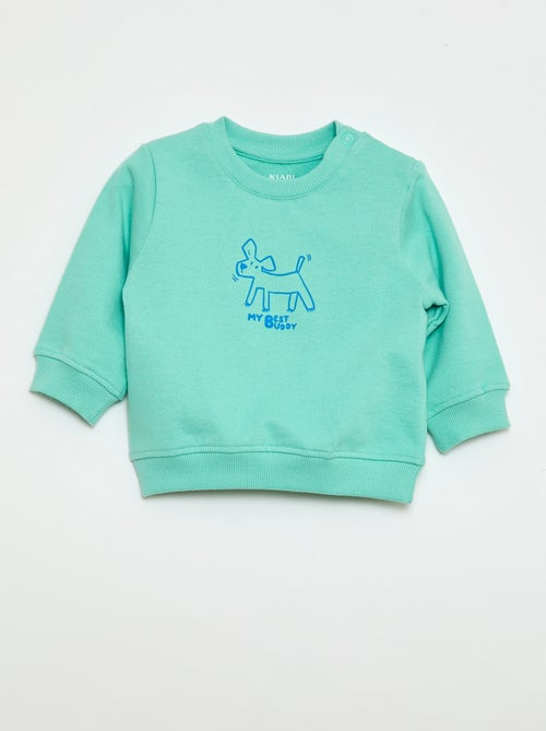 Sweatshirt van lichtgewicht joggingstof met print - Kiabi