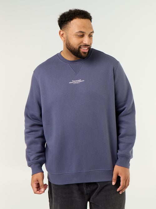 Sweatshirt van molton met opschrift - Kiabi