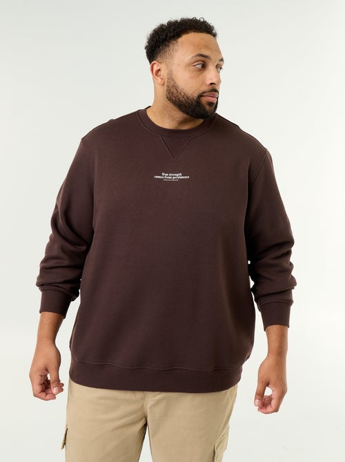 Sweatshirt van molton met opschrift - Kiabi