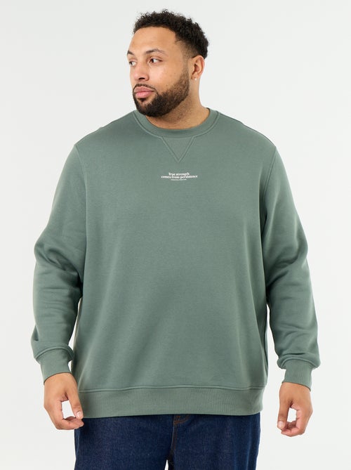 Sweatshirt van molton met opschrift - Kiabi Sweatshirt van molton met opschrift - Kiabi