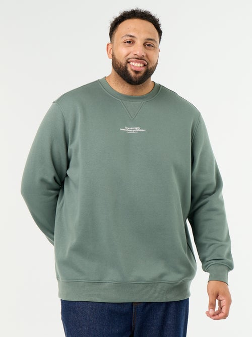 Sweatshirt van molton met opschrift - Kiabi Sweatshirt van molton met opschrift - Kiabi