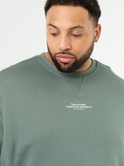 Sweatshirt van molton met opschrift - Kiabi Sweatshirt van molton met opschrift - Kiabi